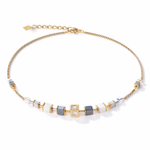 Колье Coeur de Lion Gold 5051/10-1600 цвет белый, черный, серый, прозрачный