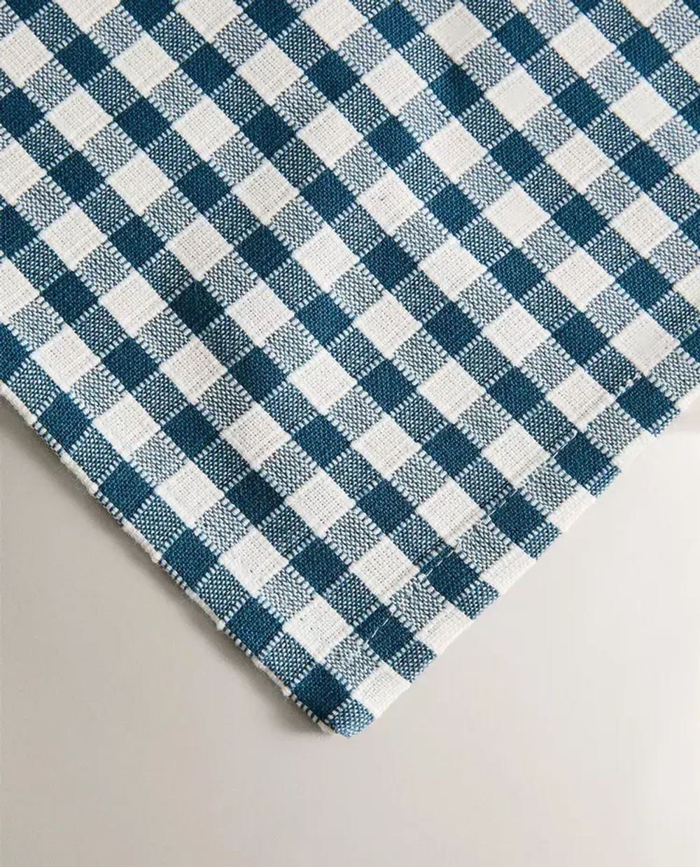 ZARA HOME САЛФЕТКИ ИЗ ХЛОПКА В КЛЕТКУ (НАБОР ИЗ 2 ШТ.), СИНИЙ