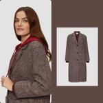 Шерстяное пальто непринужденной формы с манжетами в рубчик s.Oliver