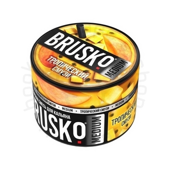 Бестабачная смесь для кальяна BRUSKO, 50 г, Тропический смузи, Medium (M)