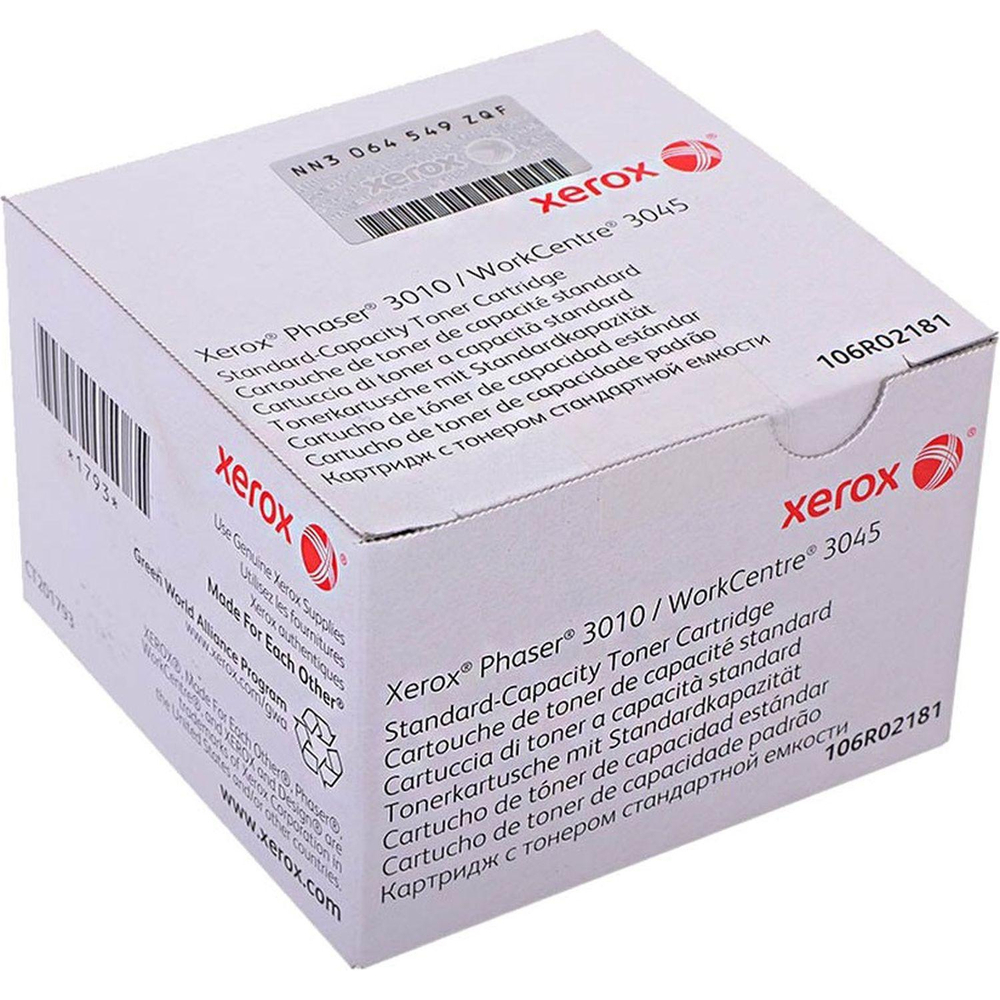 Картридж лазерный Xerox 106R02181 чер. для Ph3010/3040