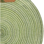 Салфетка на стол 38см плетеная «Круги» зеленый