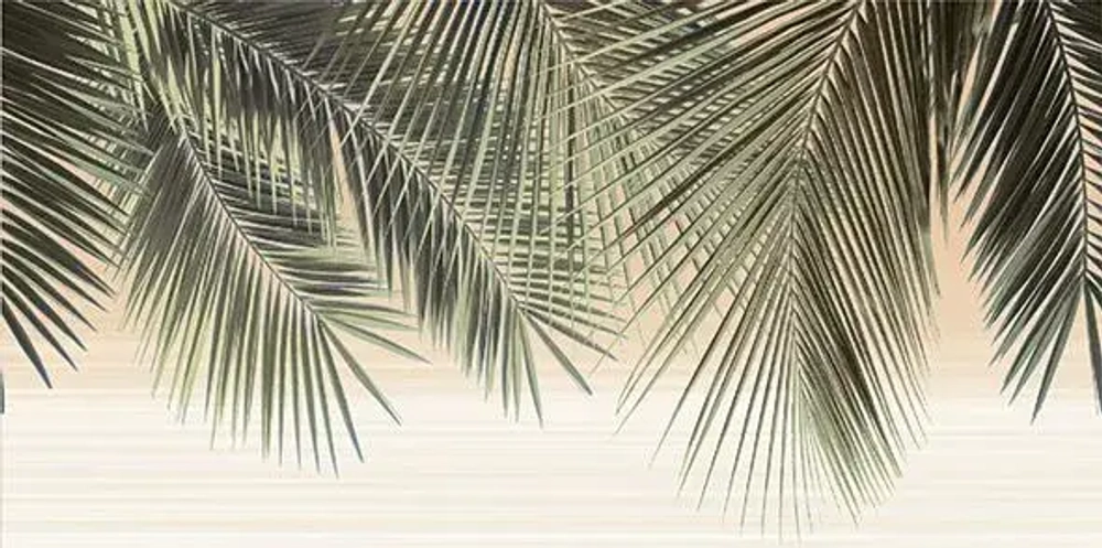 Декоративная плитка ALMA Ceramica DWU09DLM001 Del mare 50x24.9 зеленая / бежевая глазурованная глянцевая растительность