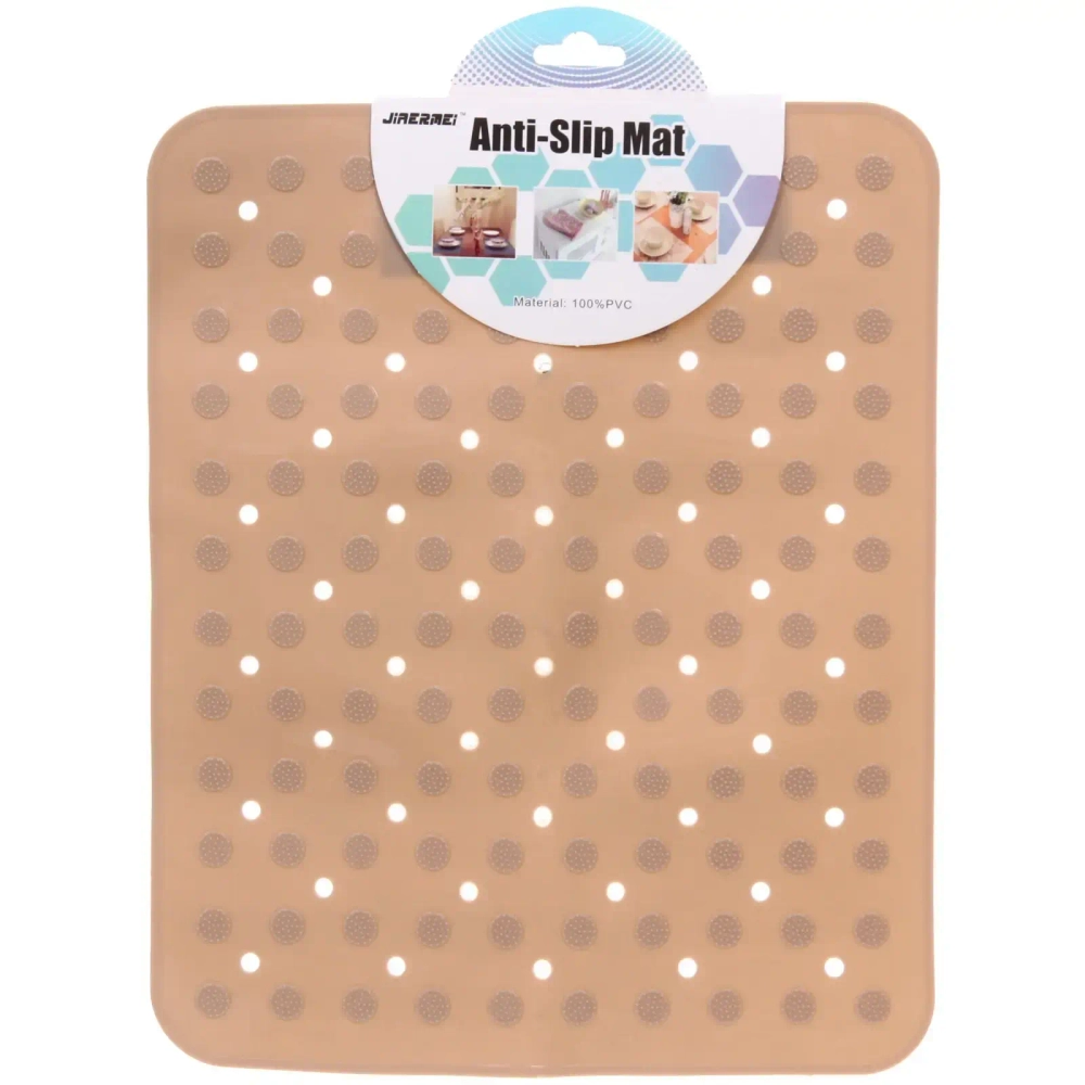 Коврик для раковины «Круги» 32*27см бежевый