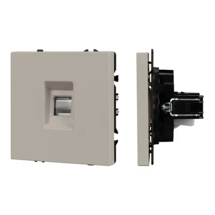 Механизм компьютерной розетки SCT-NOBE-MPC1-SFPL-CA (RJ-45, CAT6) (Arlight, Кашемир) 059438