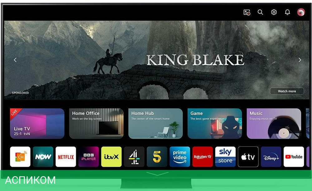 Телевизор LED LG 65" 65UR91006LA.ARUB