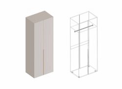 Шкаф 2-ств для одежды "Тефия" 800 (Софт сантьяго/Тефия), МФ Велес, г. Туймазы