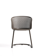 Уличный стул Tenaro из коричневого пластика и стали