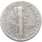 1 дайм (10 центов) 1941. США VG (Меркурий) Серебро