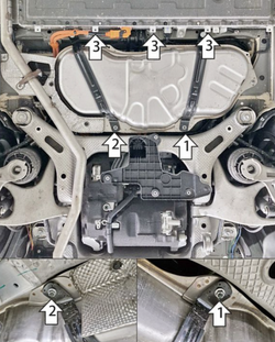 Защита алюминиевая топливного бака для Voyah Free MOTODOR.348604