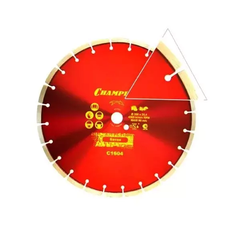 Диск алмазный CHAMPION бетон ST 350/25,4/10 Concremax (старый бетон, ж/б с наполн.сред.тв)