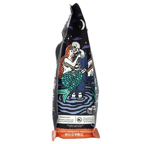 Bones Coffee Company, Salty Siren, мокко с морской соленой карамелью, цельные бобы, средняя обжарка, 340 г (12 унций)