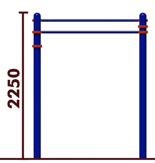 Турник для подтягивания разноуровневый 25043