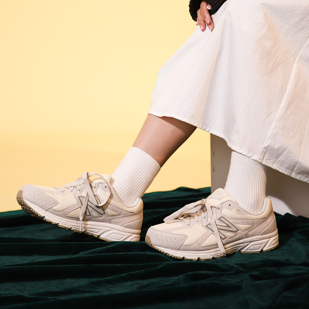 Кроссовки New Balance Nb 480 Beige (Женская размерная сетка)