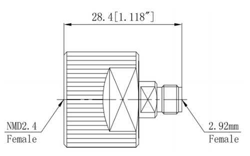LT-NMD2.4F-2.92F, Коаксиальный переходник NMD 2.4мм (розетка) / 2.92 мм (розетка)