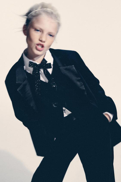 ZARA БРЮКИ С АТЛАСНЫМИ ЛАМПАСАМИ, ЧЕРНЫЙ