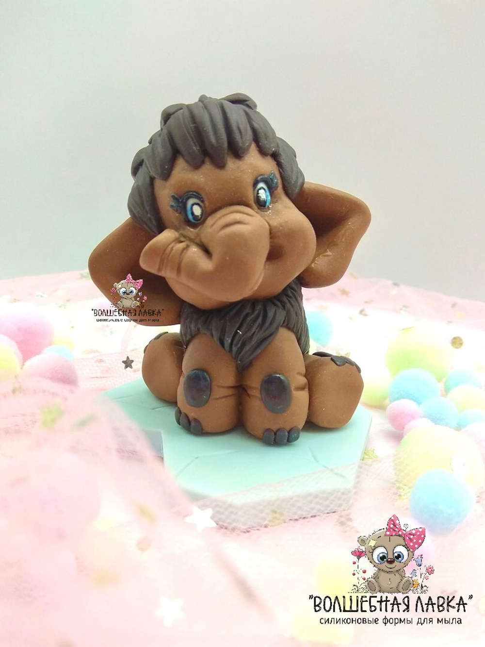 Силиконовая форма Мамонтенок на льдине