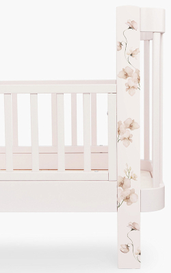 Детская кроватка-трансформер Happy baby Mommy Love в комплекте с расширением 160х70 pink