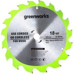 Диск пильный  по дереву для циркулярной пилы Greenworks, Арт. 2955807, 165x1.6x20 мм, 18T