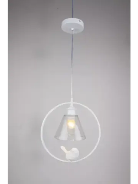 Подвесной светильник с птичкой E27*60W белый