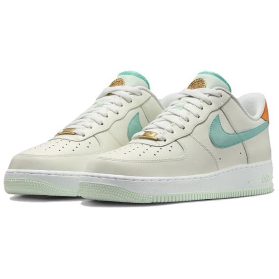Кроссовки Nike Air FORCE 1 для скейтборда Низкие Бежево-зеленые Мужские