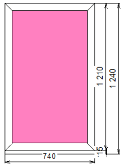 Пластиковое окно 1210 х 740 ТермА Эко
