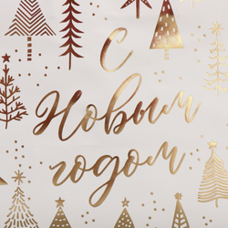 Пакет подарочный крафтовый «Новогодняя пора», 22 х 25 х 12 см