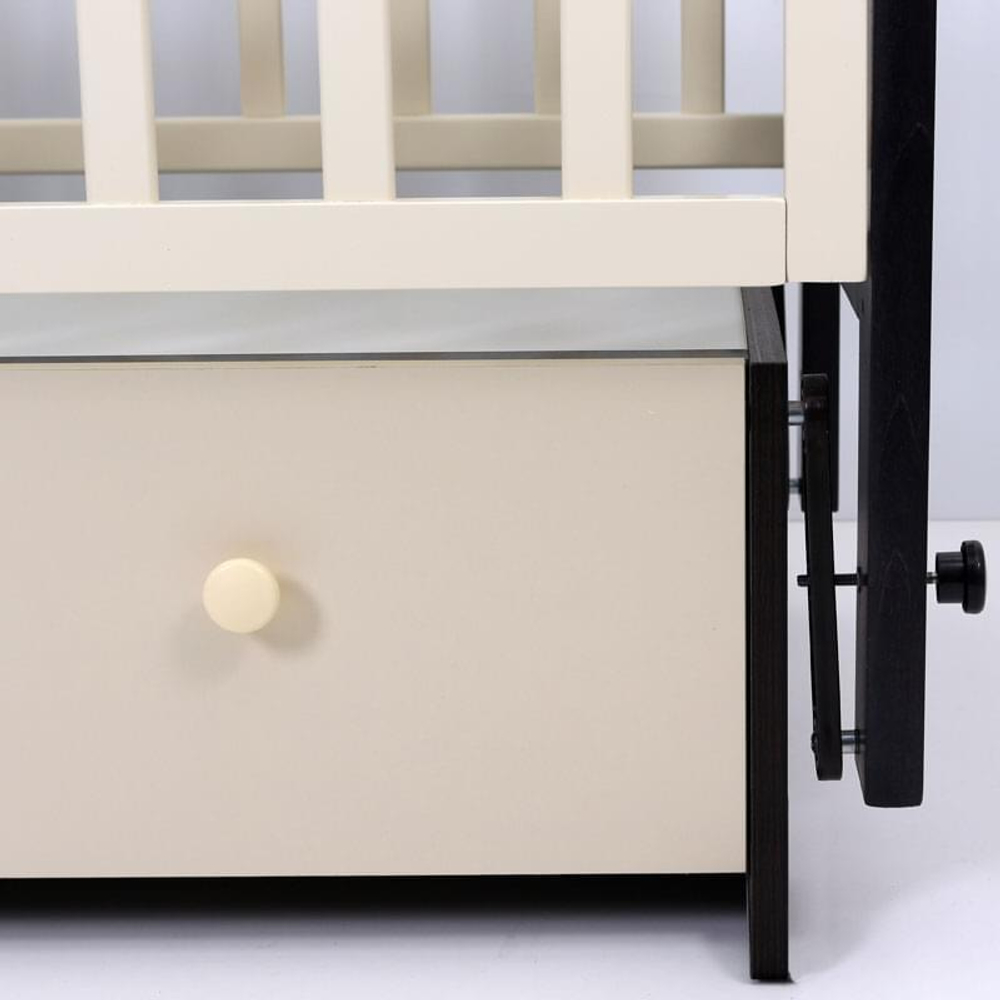 Кроватка детская Топотушки Дарина 6 маятник, венге- слоновая кость