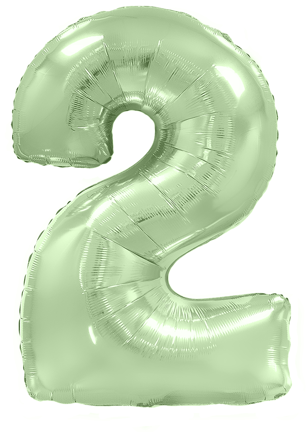 FM Шар 40'' / 102 см "Цифра 2" Мятный Макарунс (БГ-60)  Изображение2