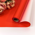 Пленка В рулоне 10 м х 58 см двухсторонняя (Красный, Серебряный)