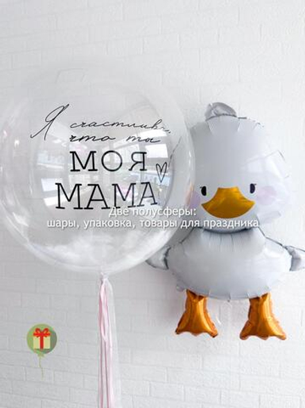 Гусь и прозрачная сфера для мамы