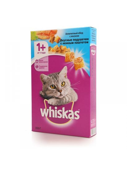 Whiskas подушечки с паштетом  с лососем 350 г