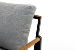 Диван из алюминия MAYA 2-х местный темный графит