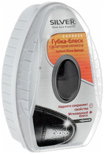 ГУБКА ДЛЯ ОБУВИ SILVER С ДОЗАТОРОМ ЧЕРНАЯ (6/48)