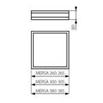 Светильник деревянный квадратный KANLUX MERSA 380-W/M