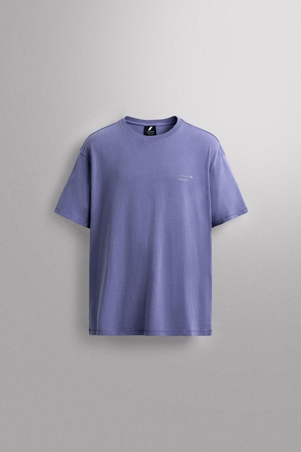 ZARA ФУТБОЛКА С ГРАФИЧЕСКИМ ПРИНТОМ, ЛИЛОВЫЙ