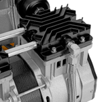 Компрессор безмасляный, малошумный DLS 2200/50, 2200 Вт, 2x1100, 50 л, 380 л/мин Denzel