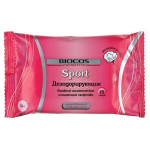 Салфетки влажные BIOCOS SPORT дезодорирующие для женщин 15 шт