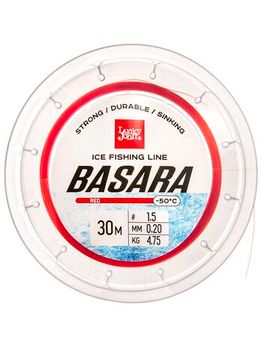 Леска монофильная зимняя Lucky John BASARA Red 30 м, 0,20 мм