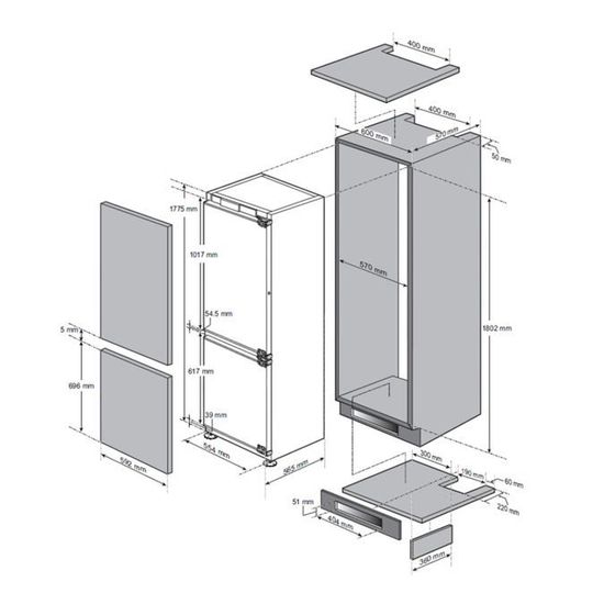 Встраиваемый холодильник LG GR-N266 LLS
