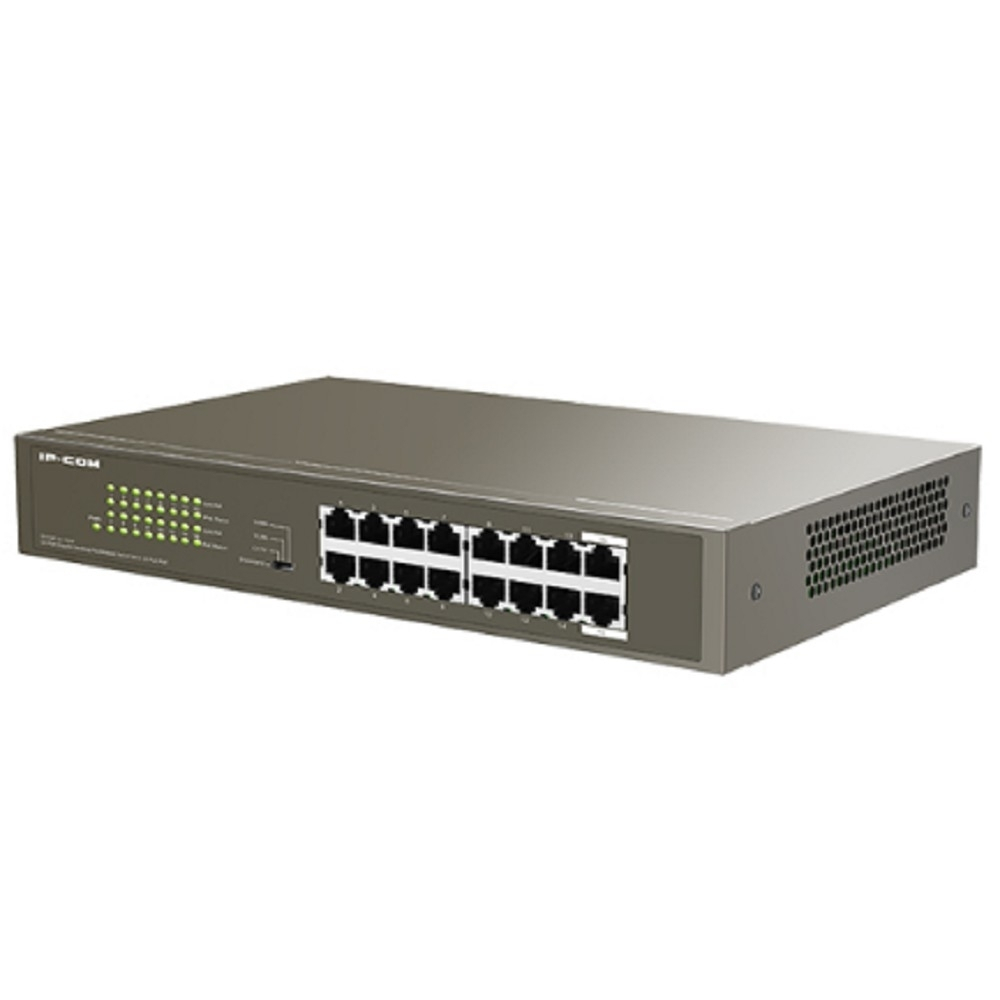 Коммутатор IP-COM G1116P-16-150W Коммутатор PoE неуправляемый 16-Ports 10 / 100 / 1000 Base-T / 16-Ports PoE (PoE бюджет 135W)
