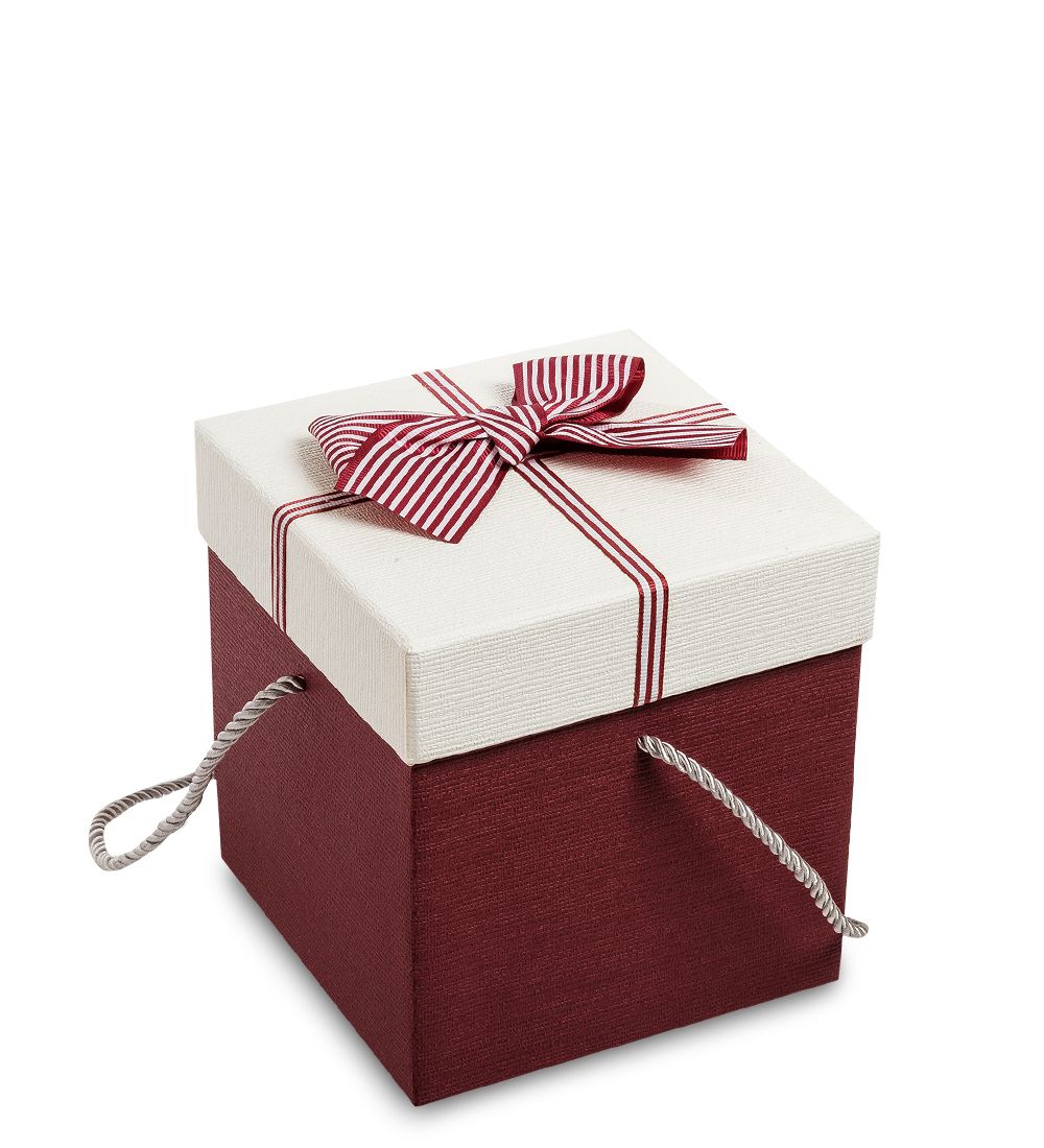 WG-33/1-B Коробка подарочная «Куб» цв.бордов./бел.