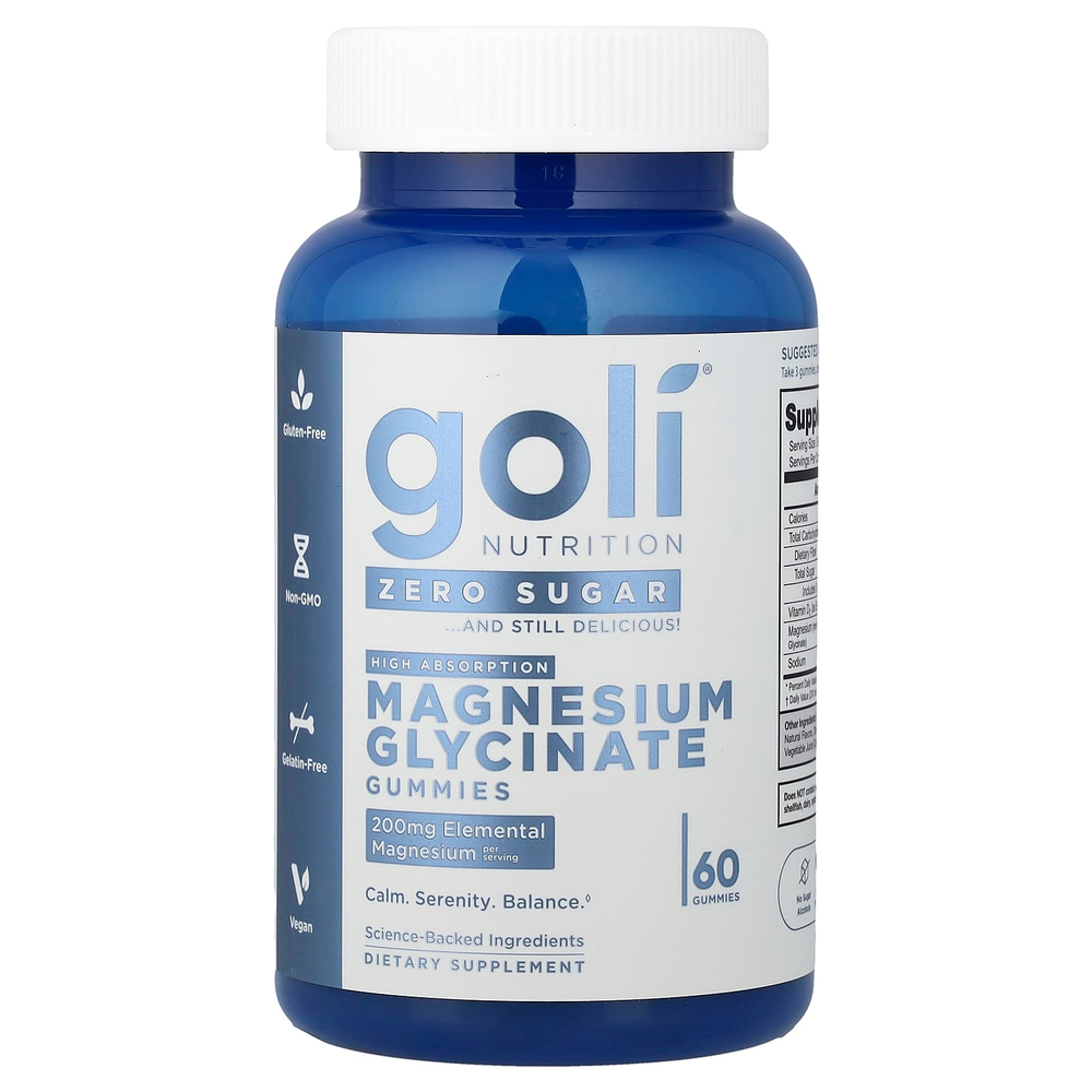 Goli Nutrition, жевательные глицинат магния, 60 жевательных таблеток