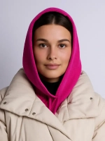 Капор женский вязаный розовый