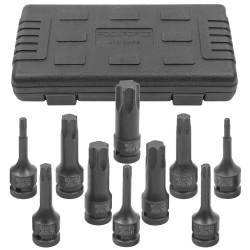 Набор головок-бит RF-41013MPB ударных 10пр.,1/2" TORX (T30,T40,T45,T50,T55,T60,T70,T80,T90,T100), в кейсе ROCKFORCE RF-41013MPB