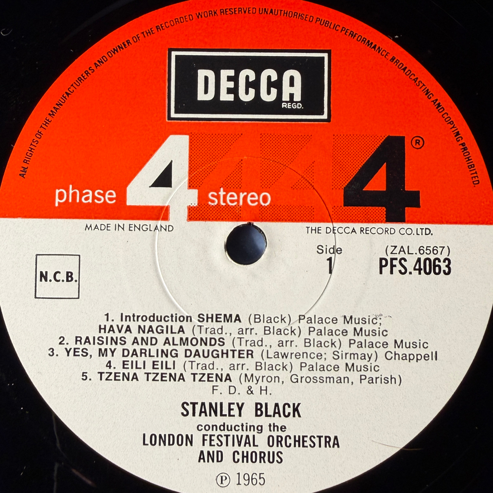 Stanley Black Conducting The London Festival Orchestra And Chorus ‎– Music Of A People (Англия 1965г.)