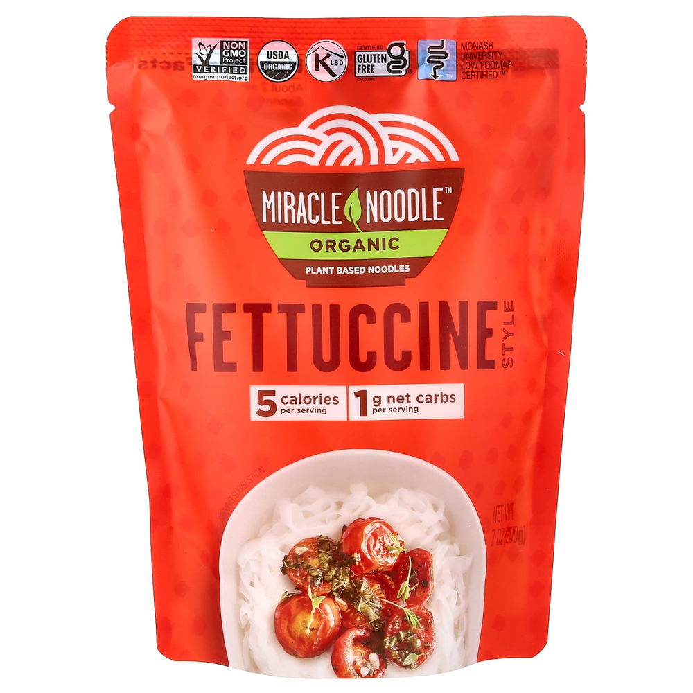 Miracle Noodle, Органический феттучини, 200 г (7 унций)
