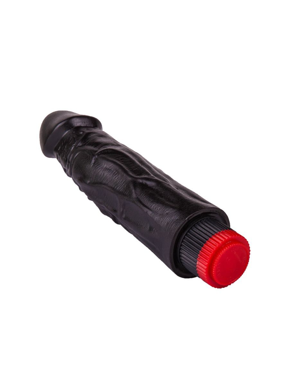 Вибратор-реалистик с крупными венками - 18,5 см. (Цвет: черный)