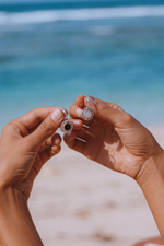 Двойные серьги-трансформеры  «Лунный цикл»