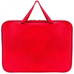 Папка офисная А4 цветная, ткань, 350/275/20 красная (Пчелка)